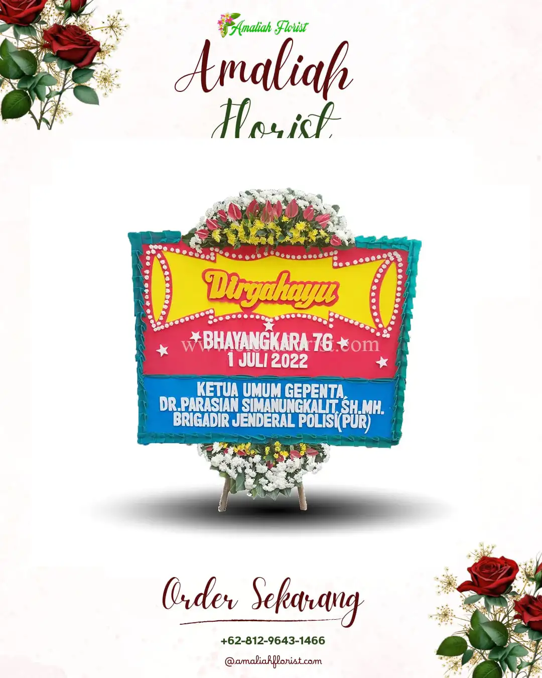 Papan Bunga HUT Ulang Tahun Semendawai Timur